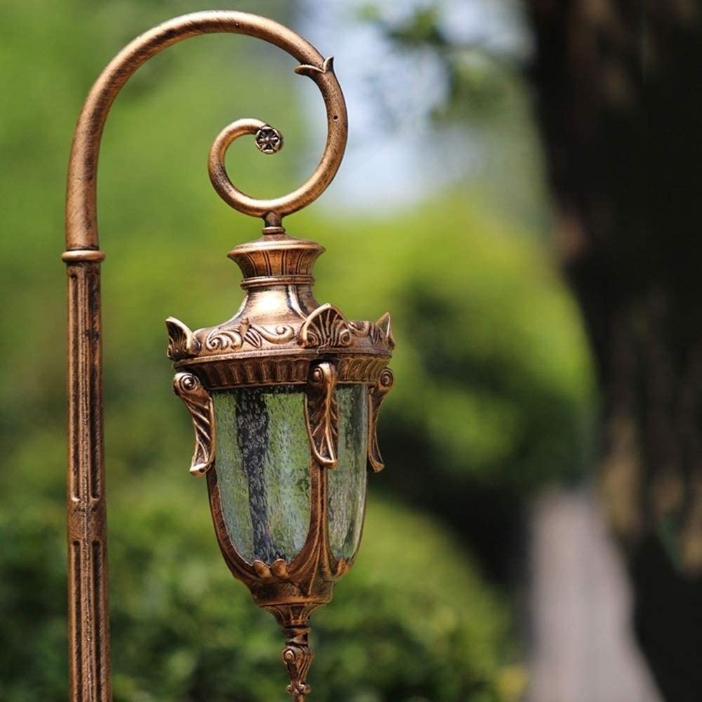 Zewnętrzne lampy ogrodowe Lampa domowa Villa Ogrodzenie Światła E27 Lampa dekoracyjna Kontynentalna Wodoodporna Stołowa Kolumna Post Light Aluminium Szkło Stigma Ganek Patio Ogród Lampadai
