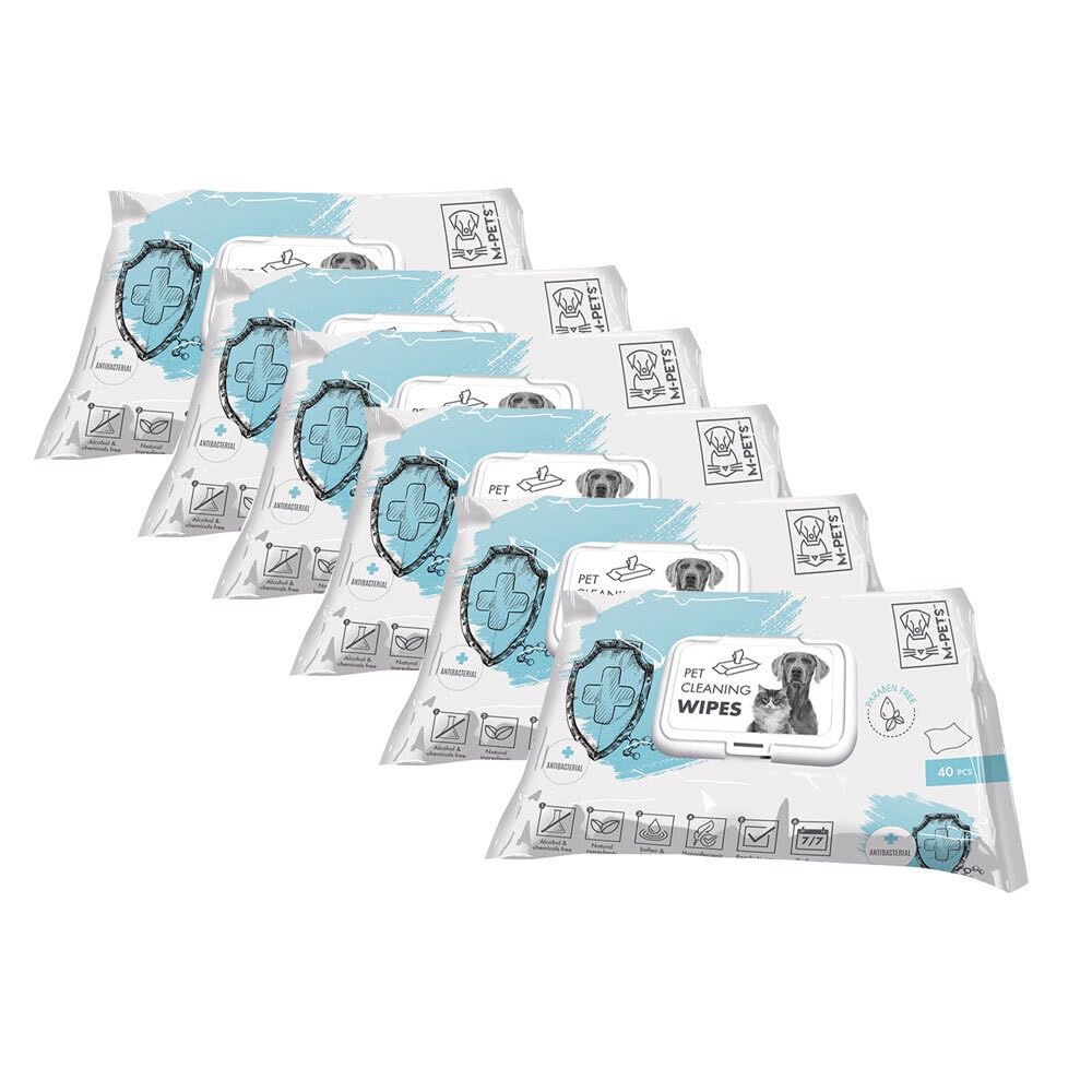 M-PETS Pet Cleaning & Grooming Wipes for Dogs & Cats, Antibacterial, Hypoallergenic, Nourishing & Moisturizing, Removes Odour, Dirt, Dander, Alcohol & Paraben Free, for Daily Use (40 Wipes) (B0BFX8ZNJH) Amazon Price History, Amazon Price Tracker
