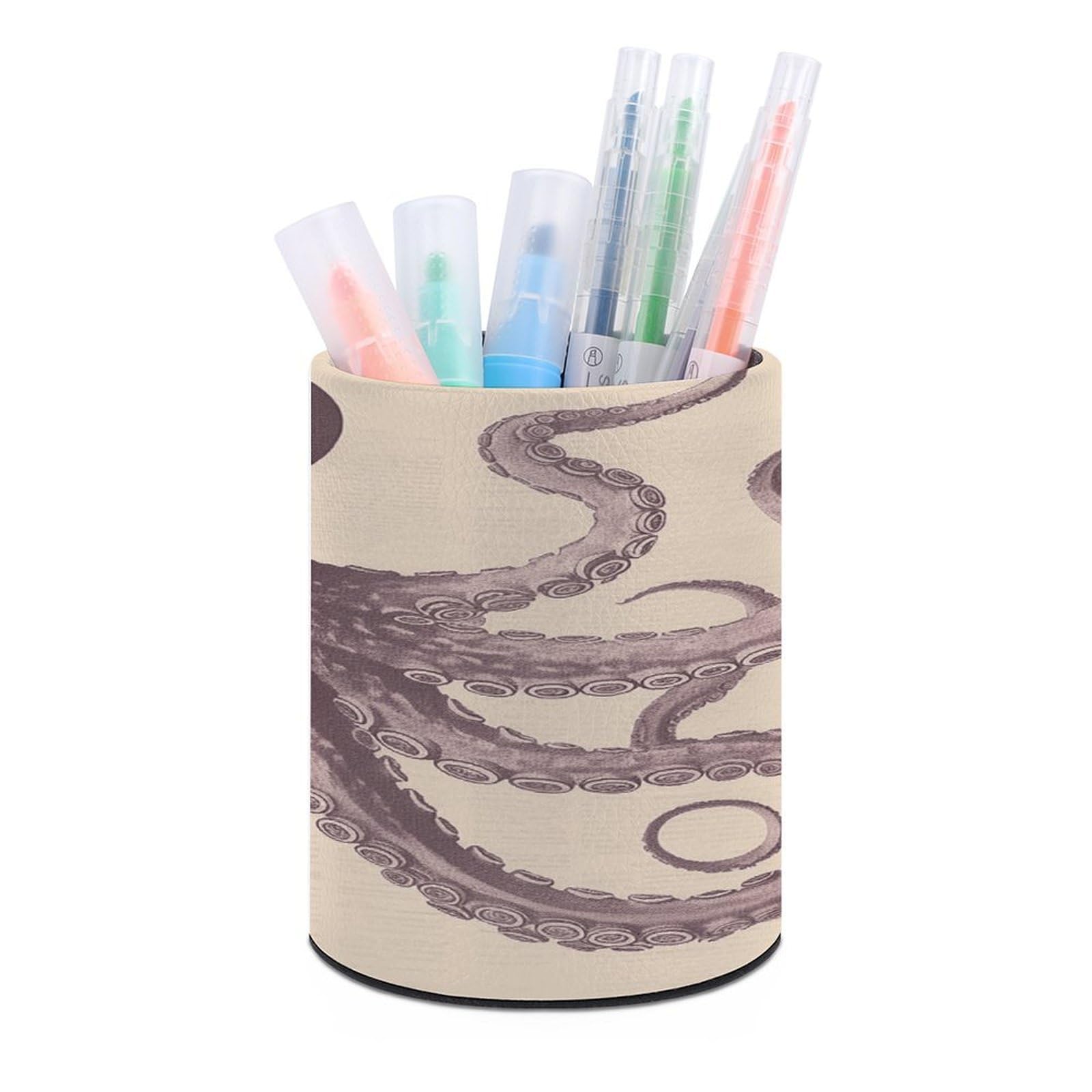 VstaDank Vintage Octopus Pen Holder for Desk Makeup Brush Holders Stylish Pen Cup Cute Pencil Cup Round Pencil Holder Decor Brush Scissor Holders for Multifunctional Office Supplies
