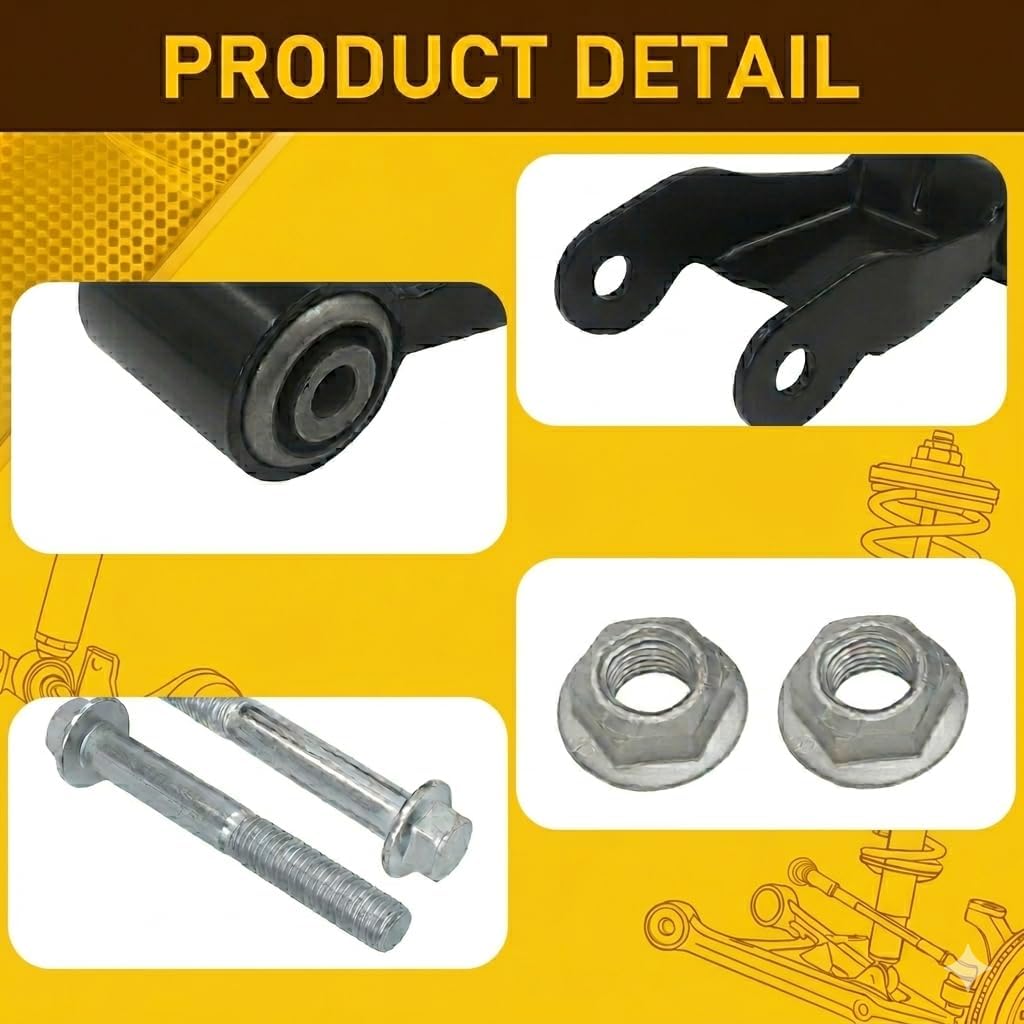 2PCS Rear Leaf Spring Shackle Kit For 1994-2001 Dodge Ram 1500,for 1994-1998 Dodge Ram 2500,Replaces 722-021 52039479AA