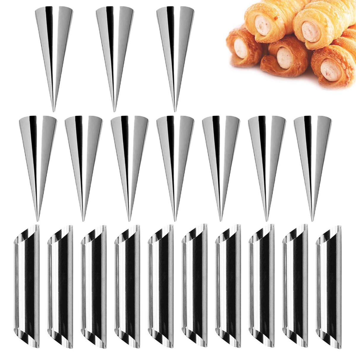 4Pcs Tubes Cannoli ,Crêpe - Tube Crème Corne Moule Vis Croissant Moule DIY Solénoïde Anode Spirale Gâteau 4Pcs Tubes Cannoli ,Crêpe - Tube Crème Corne Moule Vis Croissant Moule DIY Solénoïde Anode Spirale Gâteau