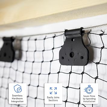 Bird-X Deterrent Netting Hardware, Plastic Clips, 250 Pieces (MTG-CASE), Black