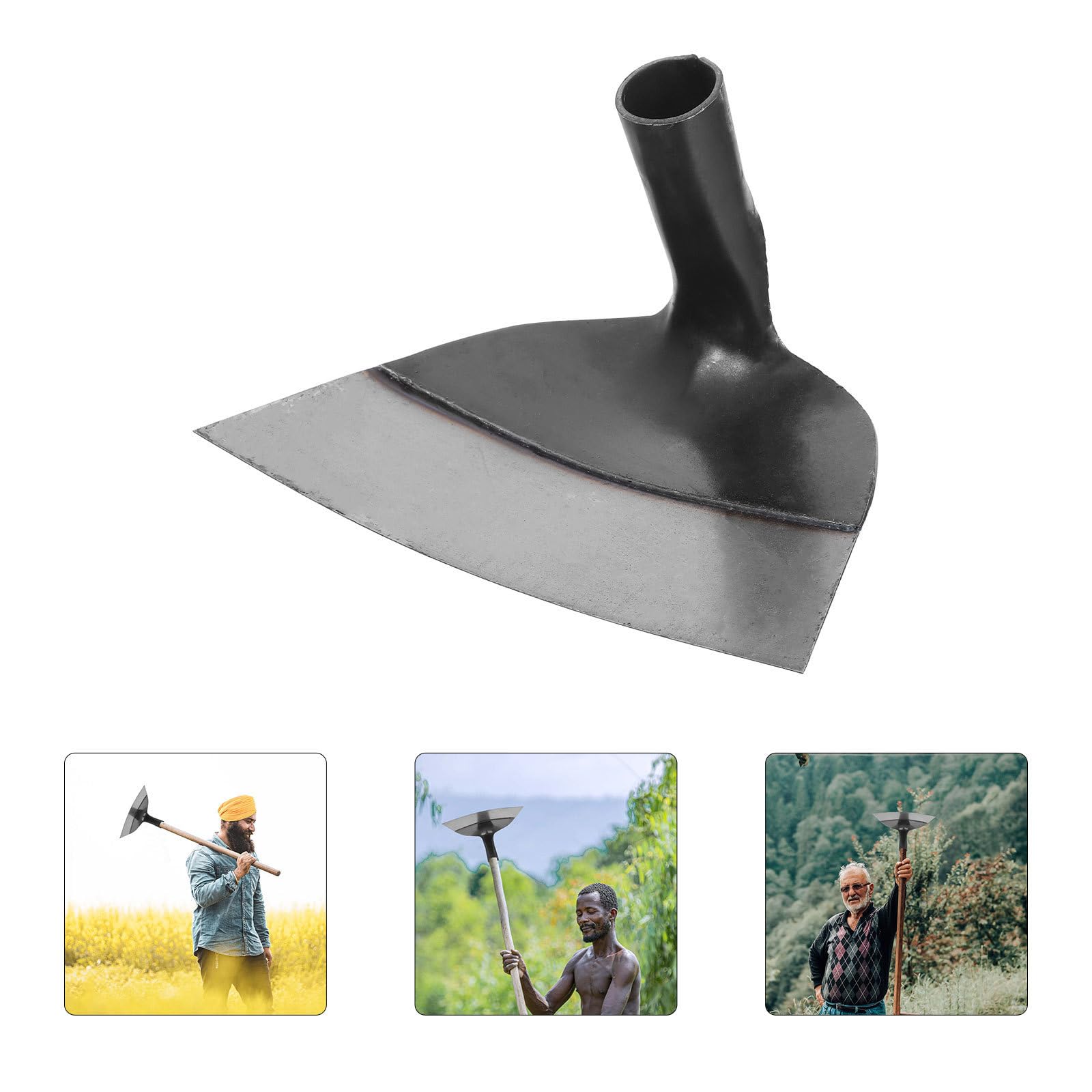 SHINEOFI Azada para Desherbar de Jardín de Acero Resistente Diseño Clásico, Herramienta Versátil para Cavar y Aflojar la Tierra en Plantación y Jardinería