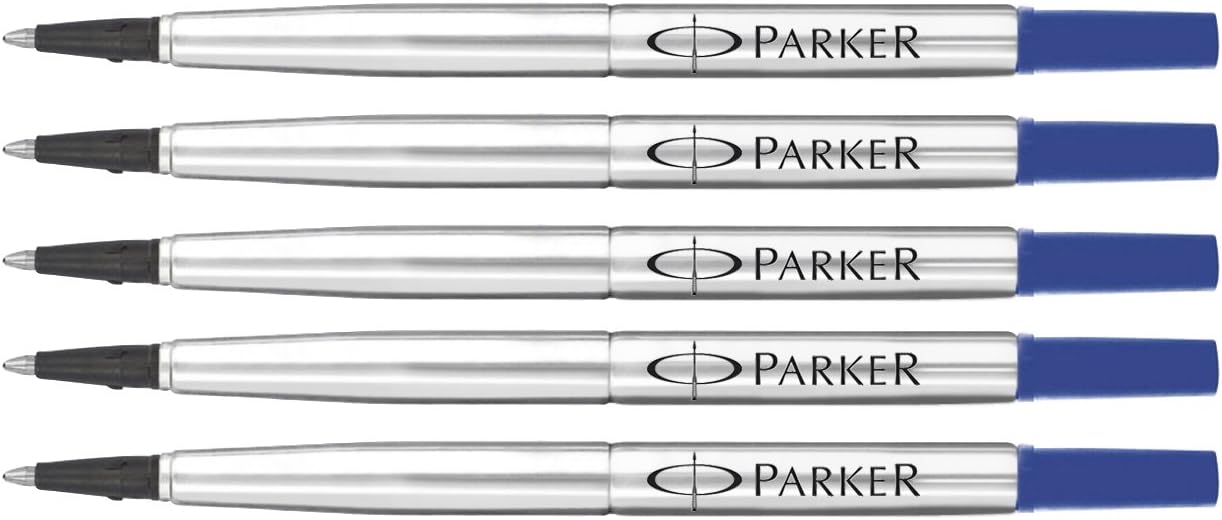 Parker set of 5 Roller-Ball Blue Fine refills