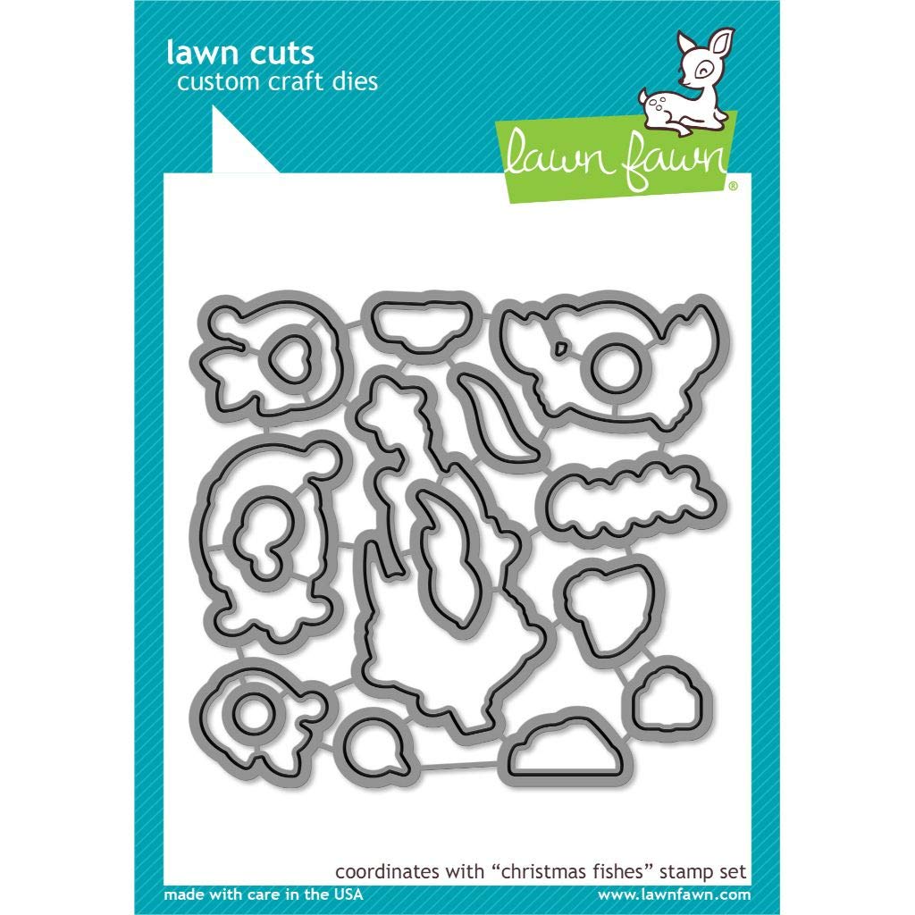Lawn Fawn Christmas Fishes Lawn Cuts Custom Craft Dies