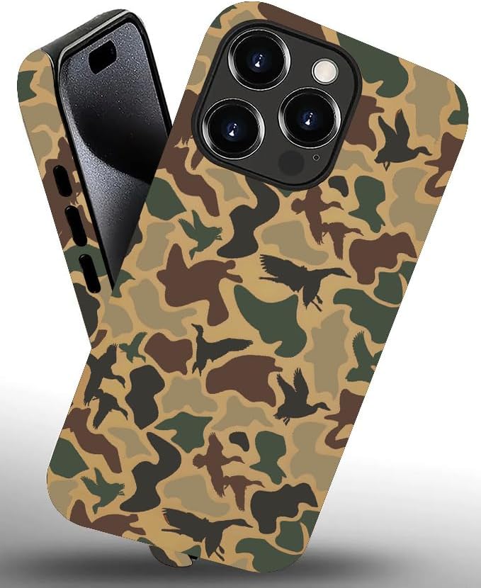 Generic Case Compatible with iPhone 16 Pro Max,Camo Camouflage Duck Phone Case for Men Girls Boy Kids Women,Dual-Layer Hard Shell Silicone Cover Shockproof Protective Case for iPhone 16 Pro Max - Image 2