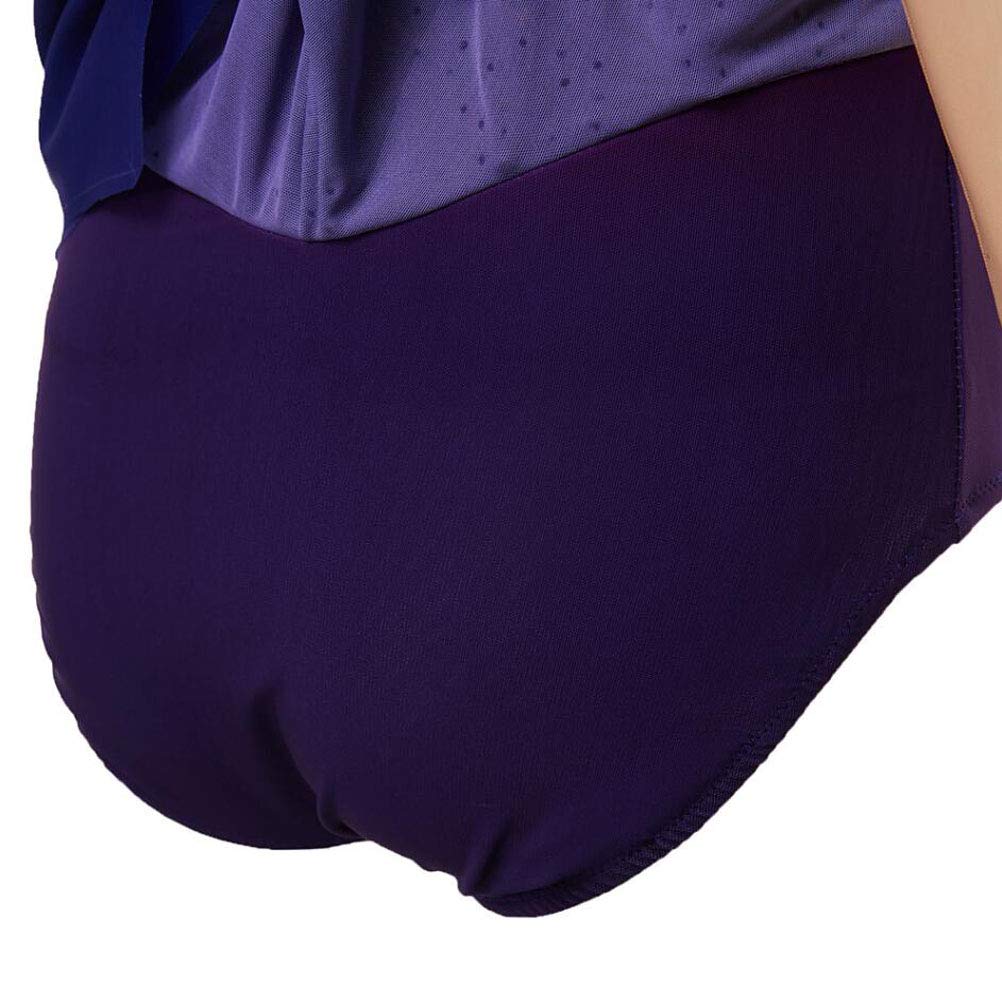 Vestido profesional de patinaje artístico para mujer, vestido de ballet elástico de manga larga con diamantes de imitación hecho a mano