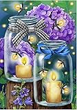 KTHOFCY 5D DIY Diamond Painting Kits for Adults Kids, Fireflies Jar Full Drill Embroidery Cross Stitch Crystal Rhinestone Paintings Pictures Arts Wall Decor Painting Dots Kits 15.7X11.8 in