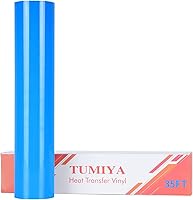 Vista 61 de TUMIYA HTV Heat Transfer Vinyl Rolls - 12" x 30 Ft HTV Vinyl, Black Iron on Vinyl DIY Design for T-Shirt (Black)