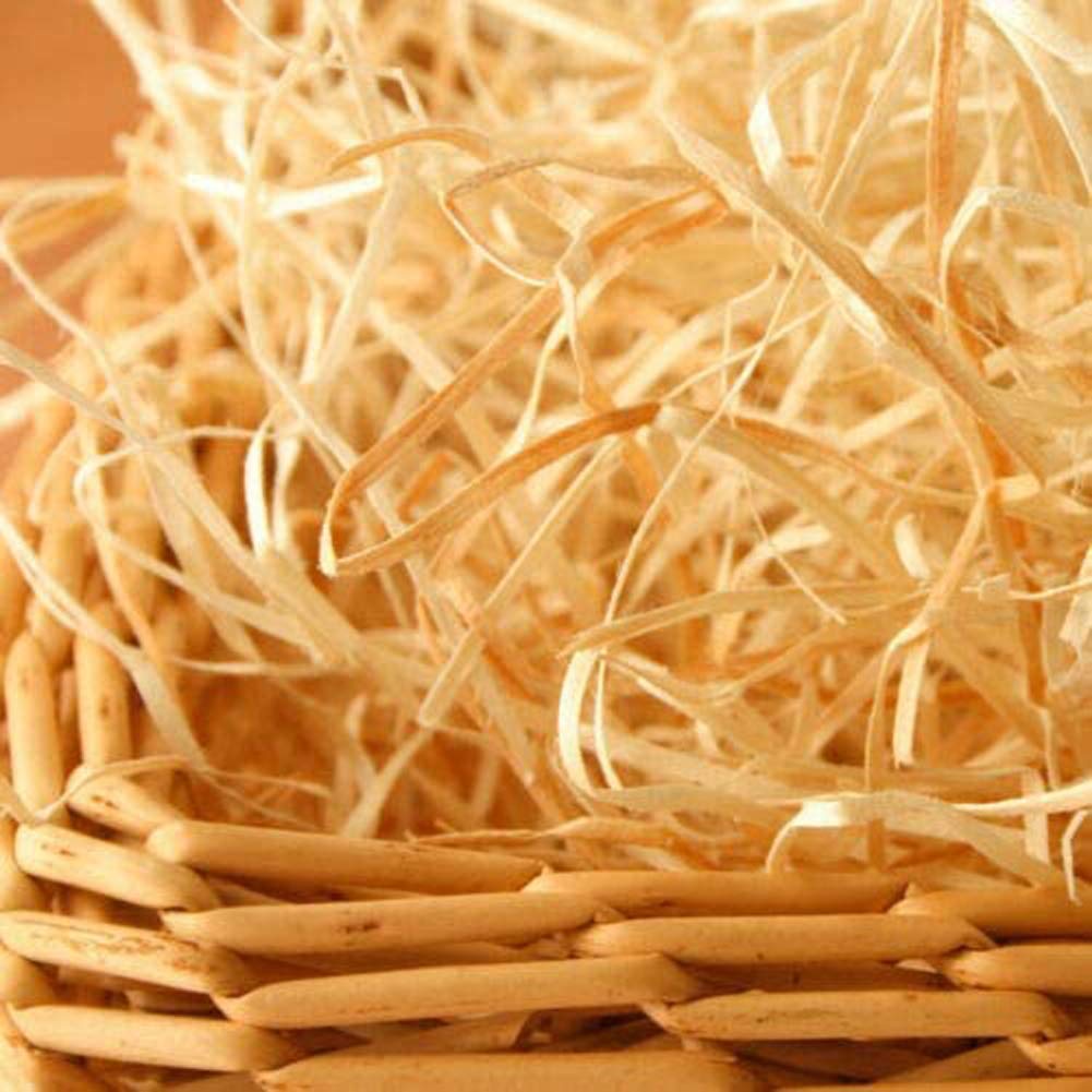 Shredded Kraft Paper Ideal For Hamper Gift Packaging Packing - Various Sizes & Colour (500g, Cream)