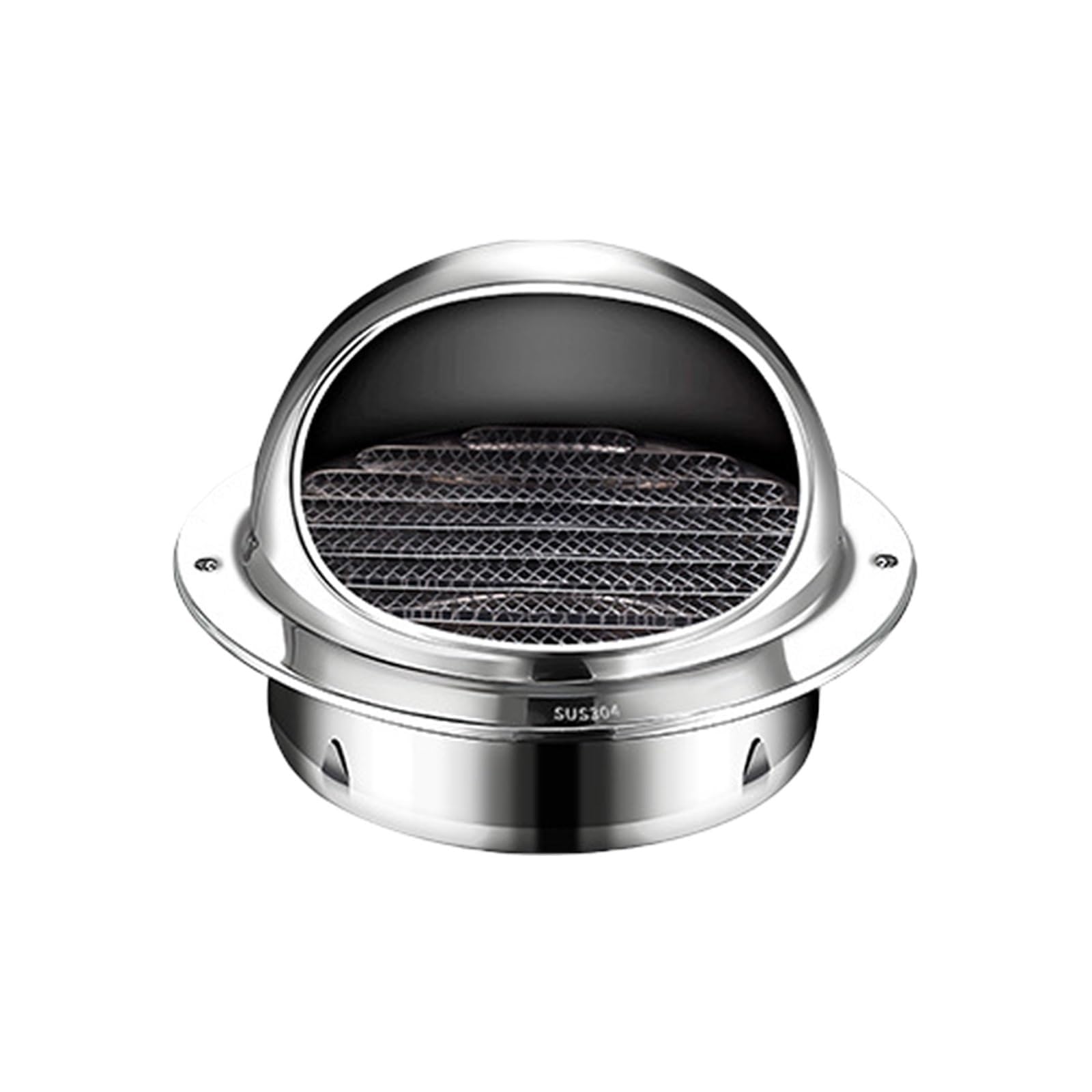 GYEQXKT Chimney cap,Round Chimney Cap Stainless Steel Rain Hood Round Dryer Vent Covers Ventilat Grill Hood Outdoor Wall Vent Exhaust Hood Grille Cover Chimney Hat Chimney Vent Cover(110mm/4.3in)