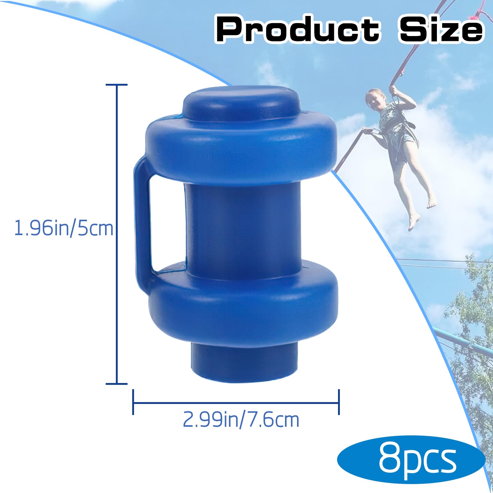 Embouts De Trampoline HOTMNTY – 8 Pièces – 25 Mm – Résistants Aux Intempéries – Pour Poteaux De Filet De Sécurité
