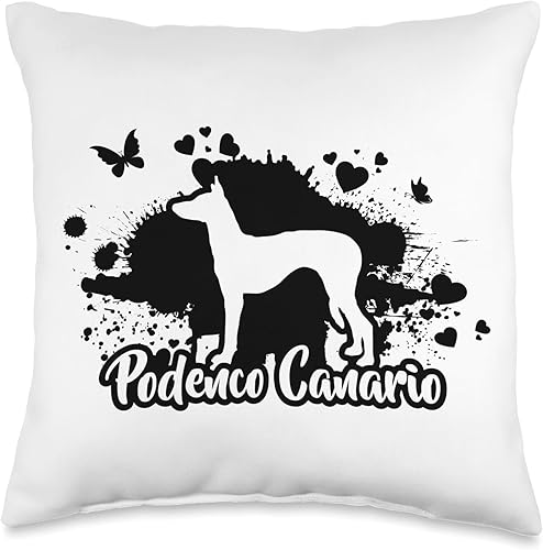 Miniatura 1 de Proud Podenco Canario mom Funny Dog Throw Pillow, 16x16, Multicolor