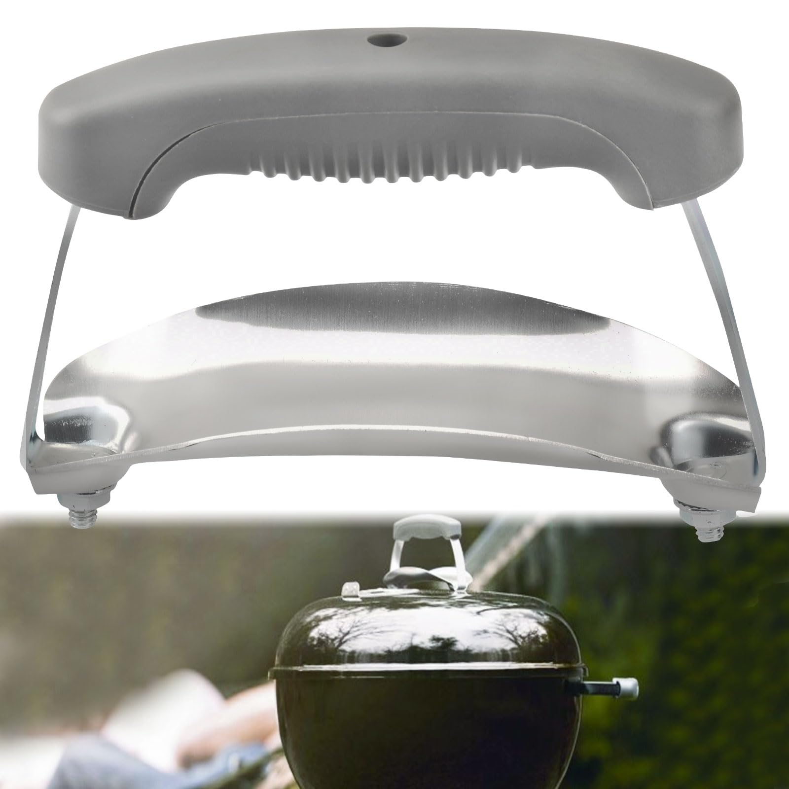 80672 Charcoal Lid Handle & Shield Kit - Only Works for lids with 2 Handle Holes Compatible with Weber Cha-rcoal Grills (2015-Present) - Does NOT for lids with a Welded Handle