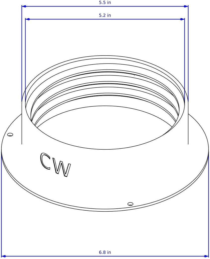 5-inch Tube Portable AC Air Conditioner Exhaust Hose Flange Wall Mount INDOOR - Clockwise thread 5CWMOUNT : Home & Kitchen