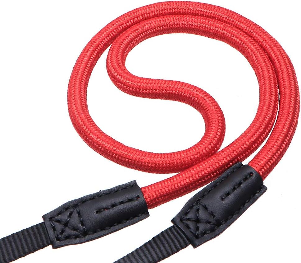 Quick Release Camera Neck Strap Shoulder Strap Belt for Mirrorless Digital Cameras Climbing Rope with Quick Release QD Loops Connector with O-Ring Adjustable Length 30-53inch Red