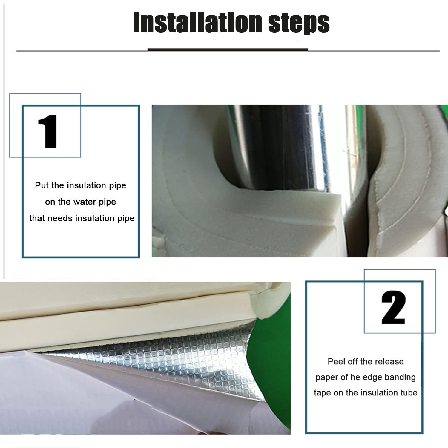 AEMIN 1mTubería De Espuma para Aislamiento De Tuberías, Capa De Aislamiento De Tuberías para Exteriores, Coquilla Aislante De Papel De Aluminio Autoadhesivo(ID34mmx30mm) (Size : ID219mmx30mm)