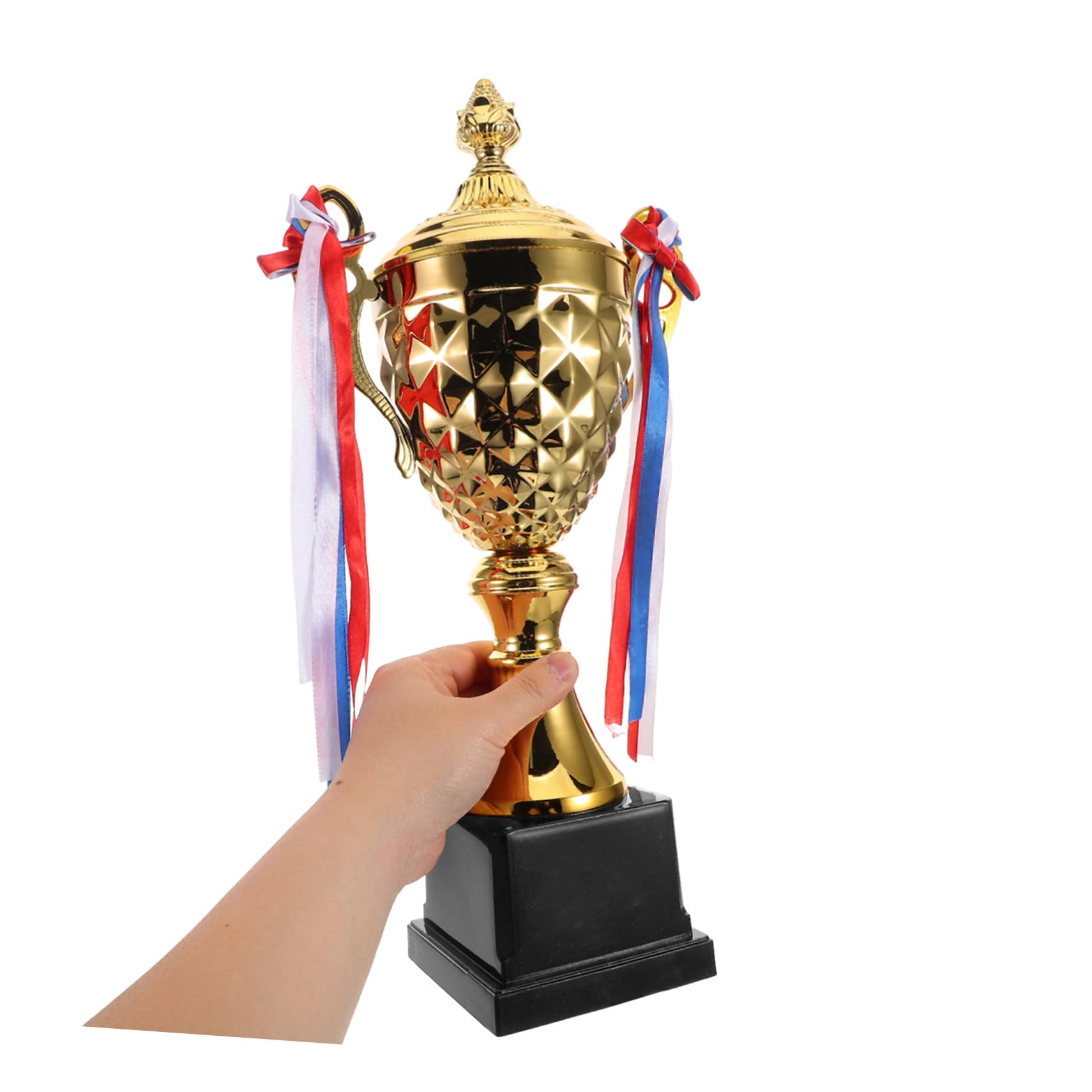 BESTonZON Trofeo De Competición De Metal Copa De Trofeo Grande para Baloncesto Fútbol y Gimnasia para Torneos y Fiestas Deportivas