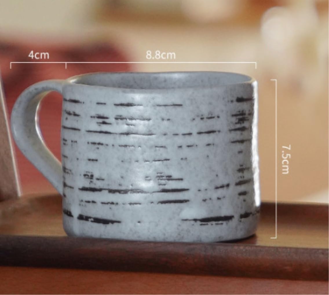 Tazas de Té Tazas Desayuno Tazas Taza De Café Creativa Oficina Cerámica Pareja Taza Retro Hogar Taza para Beber Adecuado para Colegas Tazas Tazas de Cafe (Color : A, Size : 350ml)