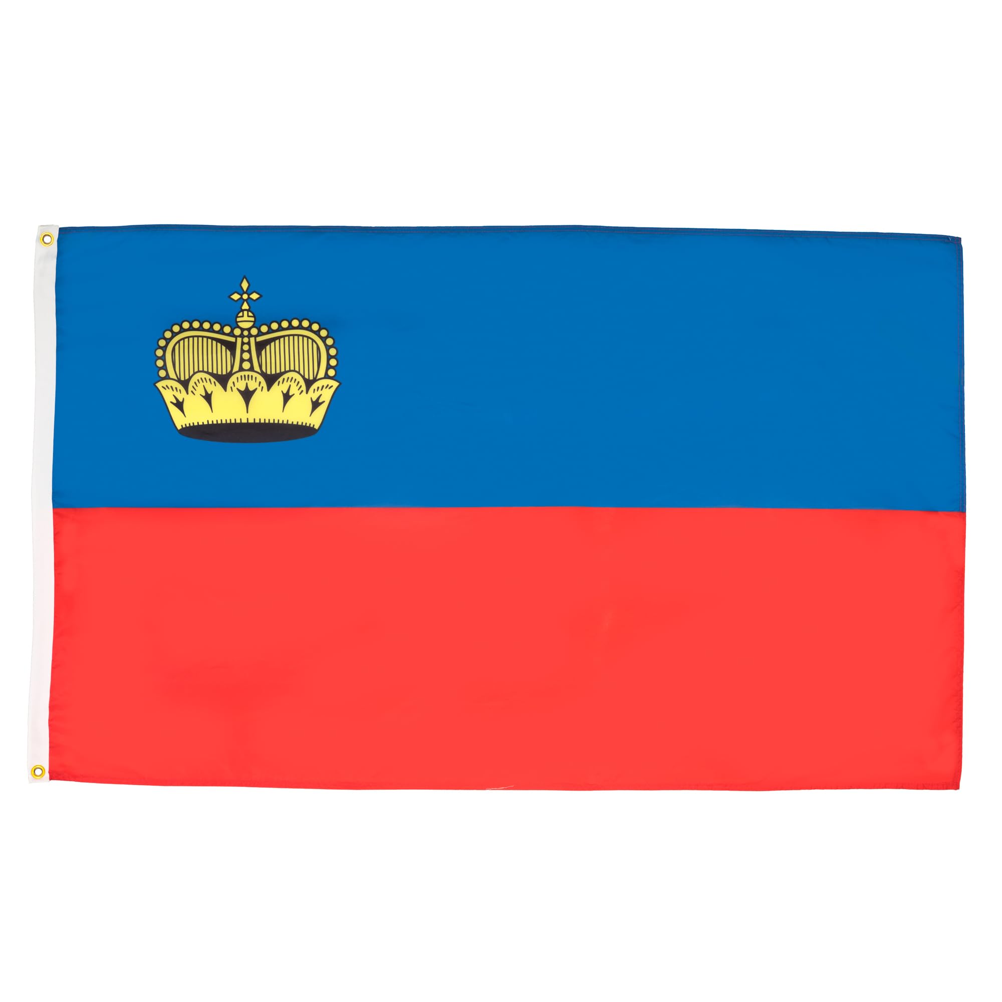 AZ FLAG - Set of 5 Liechtenstein Flags – 150 x 90 cm – Liechtenstein Flag 100% Polyester with Integrated Metal Eyelets