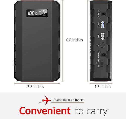 Miniatura 6 de SinKeu Cargador portátil para portátil de 88.8 Wh65 vatios con salida de CA, un paquete de batería portátil de viaje súper y banco de energía para