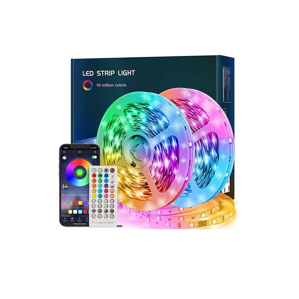 Tira luz LED for TV,sincronización música RGB,tira luz LED con aplicación inteligente y controlador infrarrojos,el tamaño largo se puede cortar,adecuado for la decoración del hogar,tira luz con ( Size