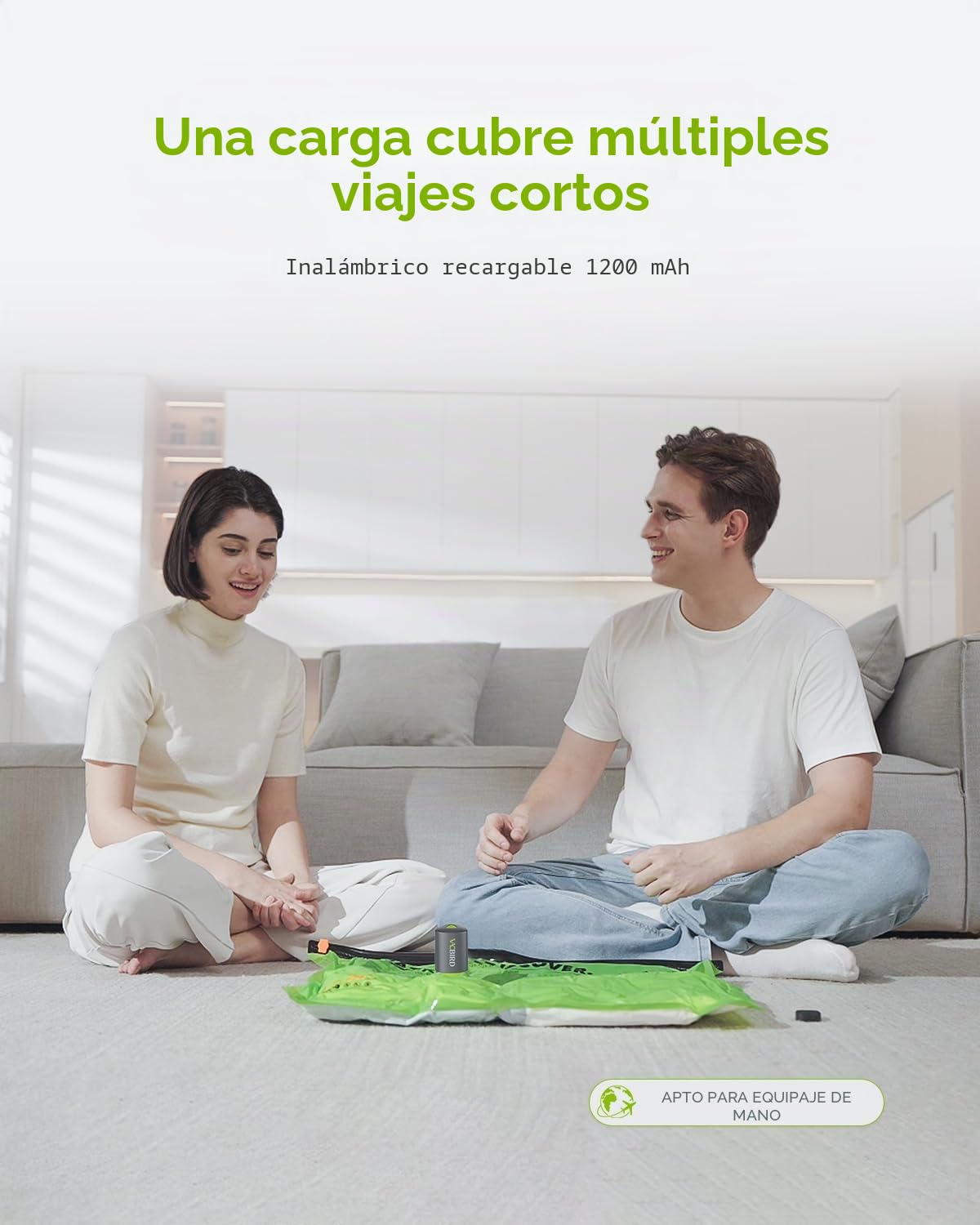 Vacbird 20 Bolsas Vacio Ropa con Bomba de Vacío Eléctrica Inalámbrica, 8 x 40 x 54 cm, 8 x 47 x 64 cm, 4 x 47 x 64 x 12 cm, Ideales para Viajes y Organizar la Maleta