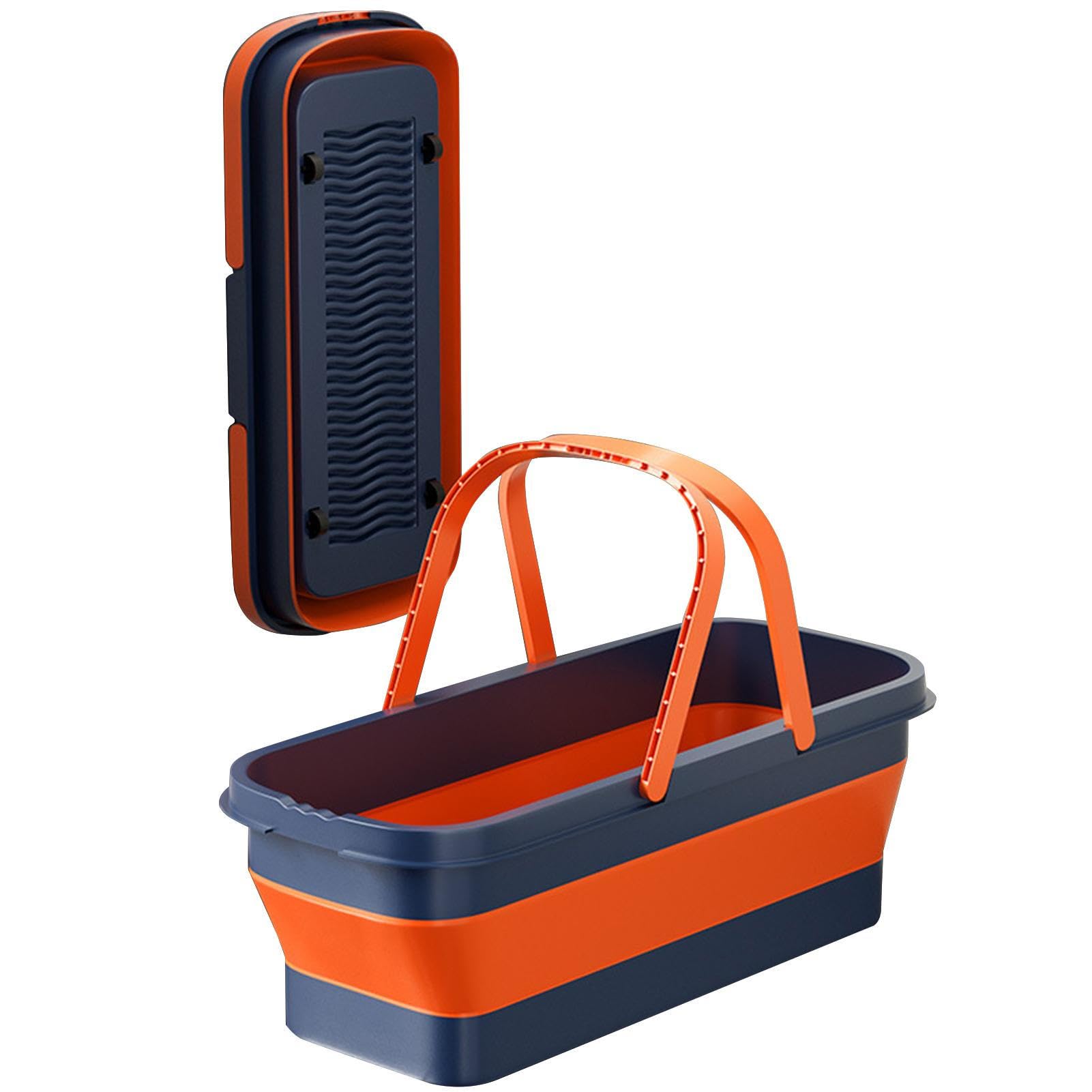 Cubo Plegable Multiuso, bañera Plegable, Lavabo portátil con Rueda | de bañera de, cestas Plegables portátiles al Aire Libre para Picnic, Senderismo, mochileros, Camping,