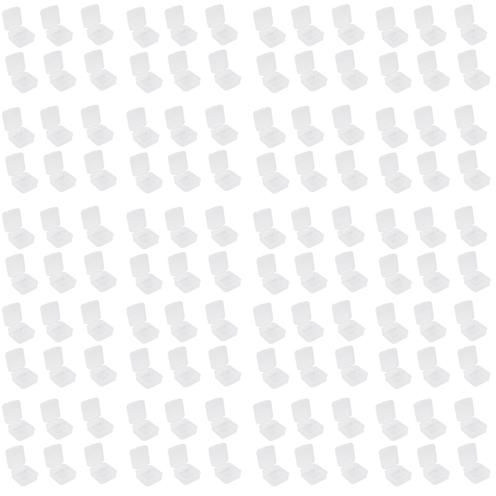 Mini Boîte de Rangement Transparente en Plastique de 120 Pièces pour La Collecte de Petits Objets, Perles, Cartes de Visite