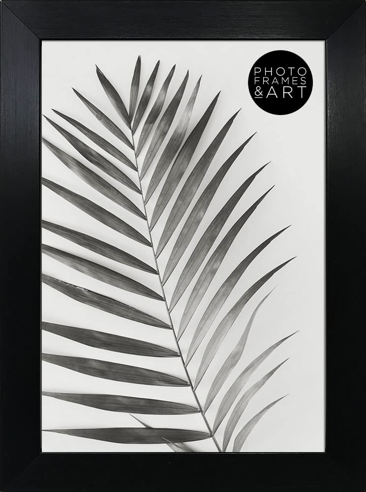 Pf+A Black Real Glass A5 Frame - A5 Photo Frame - Glass A5 Picture Frame - Portrait & Landscape - Wall & Stand Display