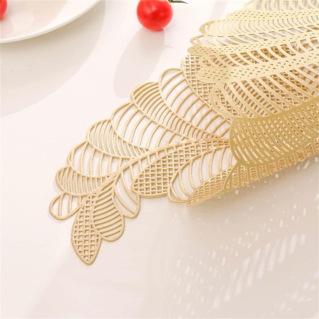 Table Mat Bronzing Placemat Insulation Mat Table Bowl Heat-Resistant Household Washable Table Decoration(D)