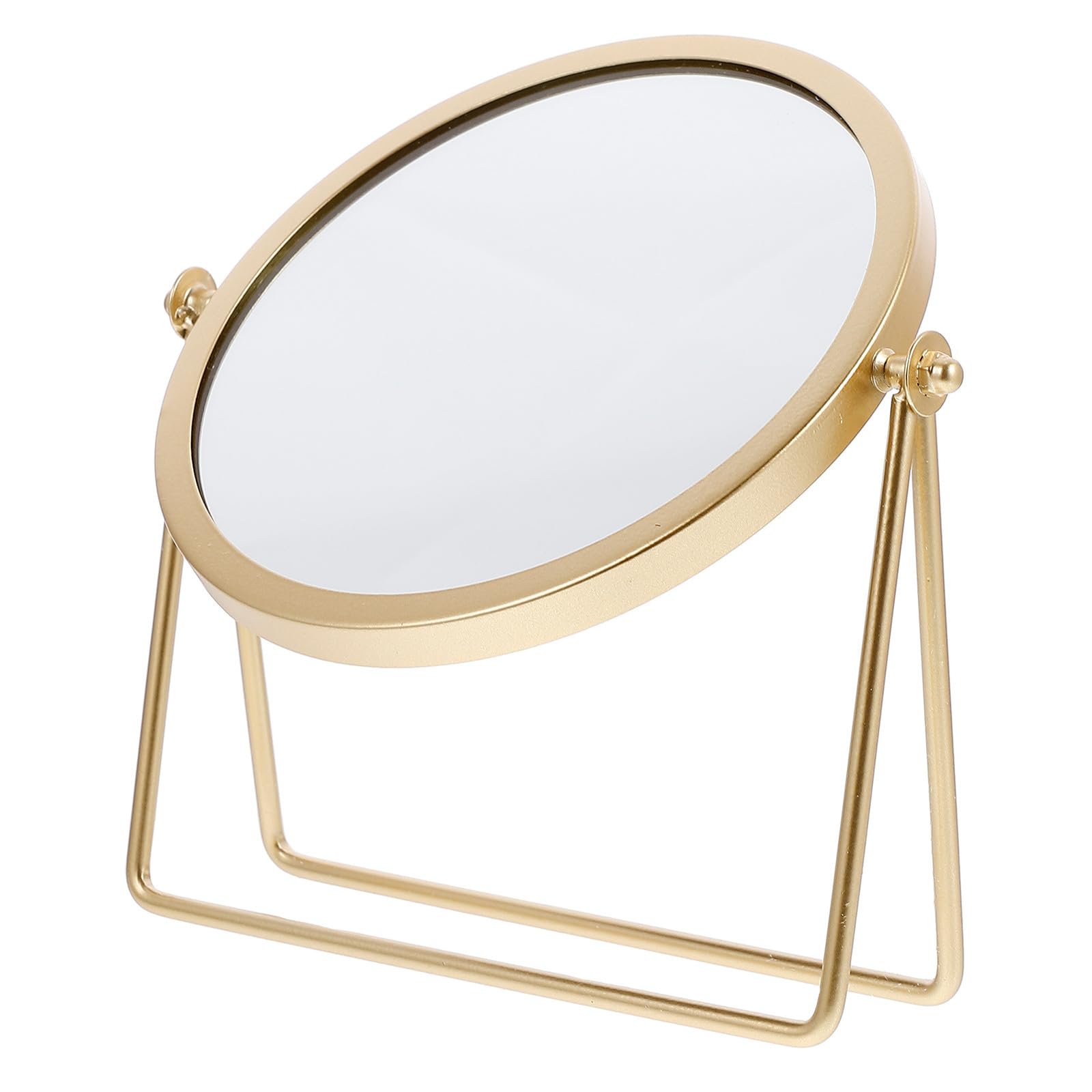 Miroir rond de bureau pivotant en fer et verre pour maquillage à la maison