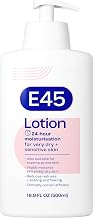 E45 Moisturising Lotion 500 ml for Dry & Sensitive Skin - Long-Lasting Hydration Protect from Dryness, Reduce Redness - Dermatological Body Moisturiser Lotion - Body Lotion - Daily Moisturiser