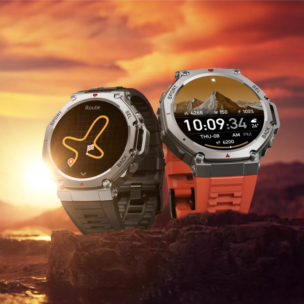 MEIION Mivrass GPS Sports Smartwatch Homme Femme 1.43" Écran Tacile - Appel Bluetooth, Cardiofréquence, Analyse Sommeil, 170+ Modes Sport, Sangle Silicone Souple et Résistante