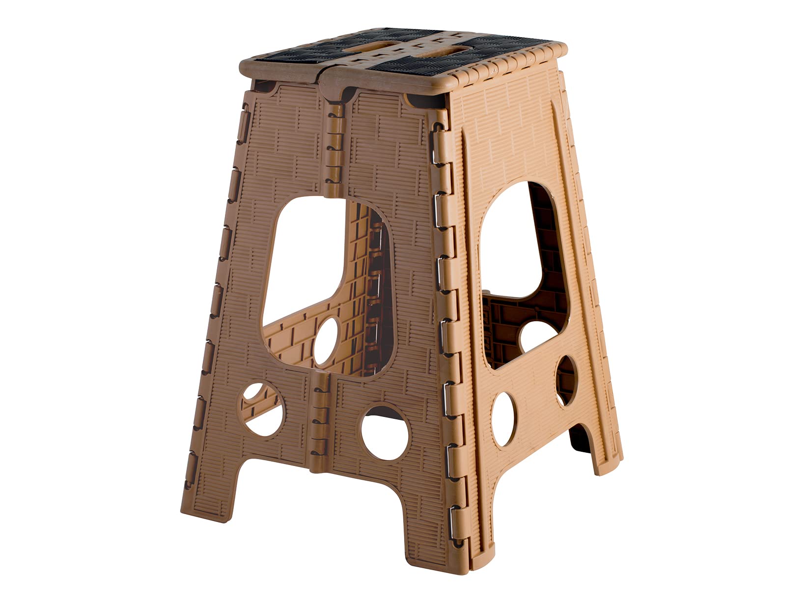 Anigaduo H&H Sgabello Pieghevole Marrone Chiaro/Nero, 34x36x47cm