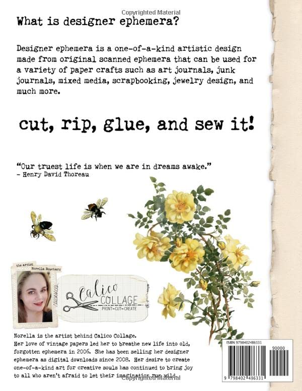 Cut & Create Day Dreaming Ephemera Book: Designer Ephemera for Junk Journals, Bullet Journals & Other Paper Crafts image 3