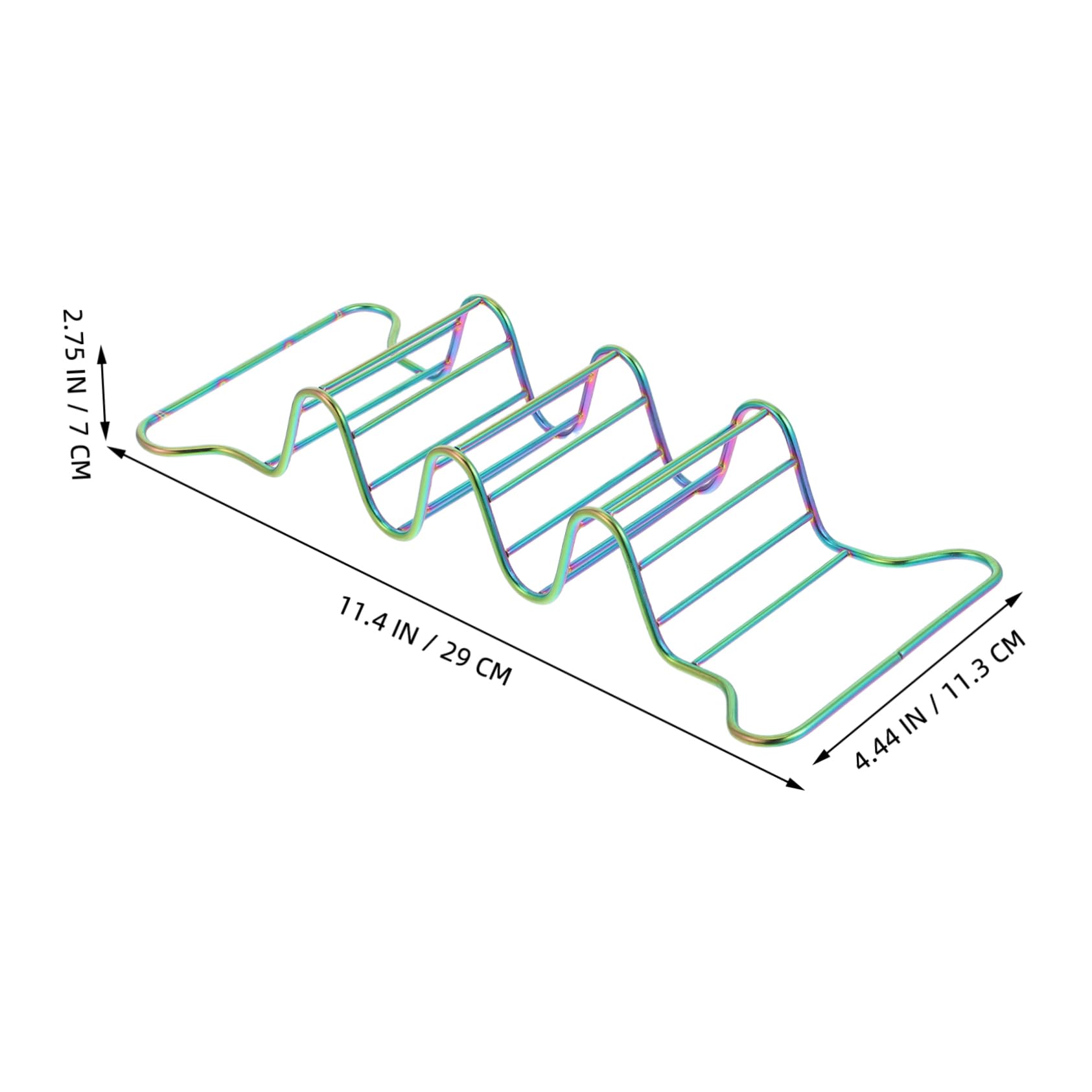 MUCKLILY Stainless Steel Taco Rack Multi-shell Holder Tray Colorful for Kitchen Outdoor Parties