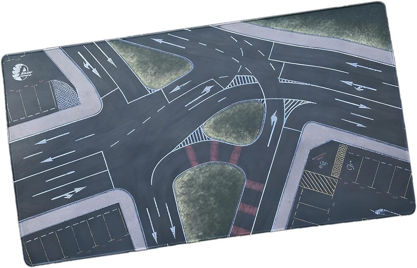 Model Car Display Pad 1/64 Parking Lot Scene Mat Garage Toy Diecast Car Layout Rubber Material Suitable for Collectors Hobbyists Deskt, 90x50cm