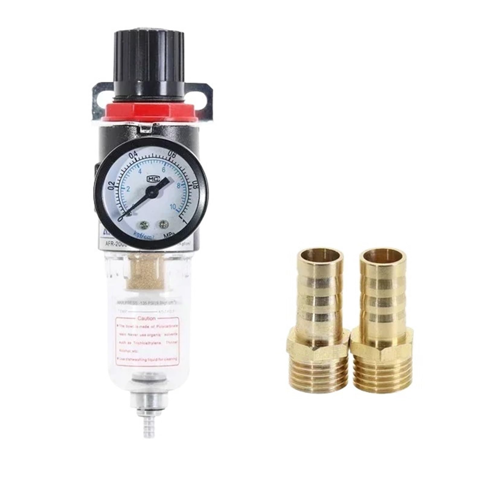 AYNRJKKX AFR2000 1/4 Pneumatic Filter for Air Compressor Moisture Separator Pressure Regulator Oil Water Device(AFR2000 TPC10)