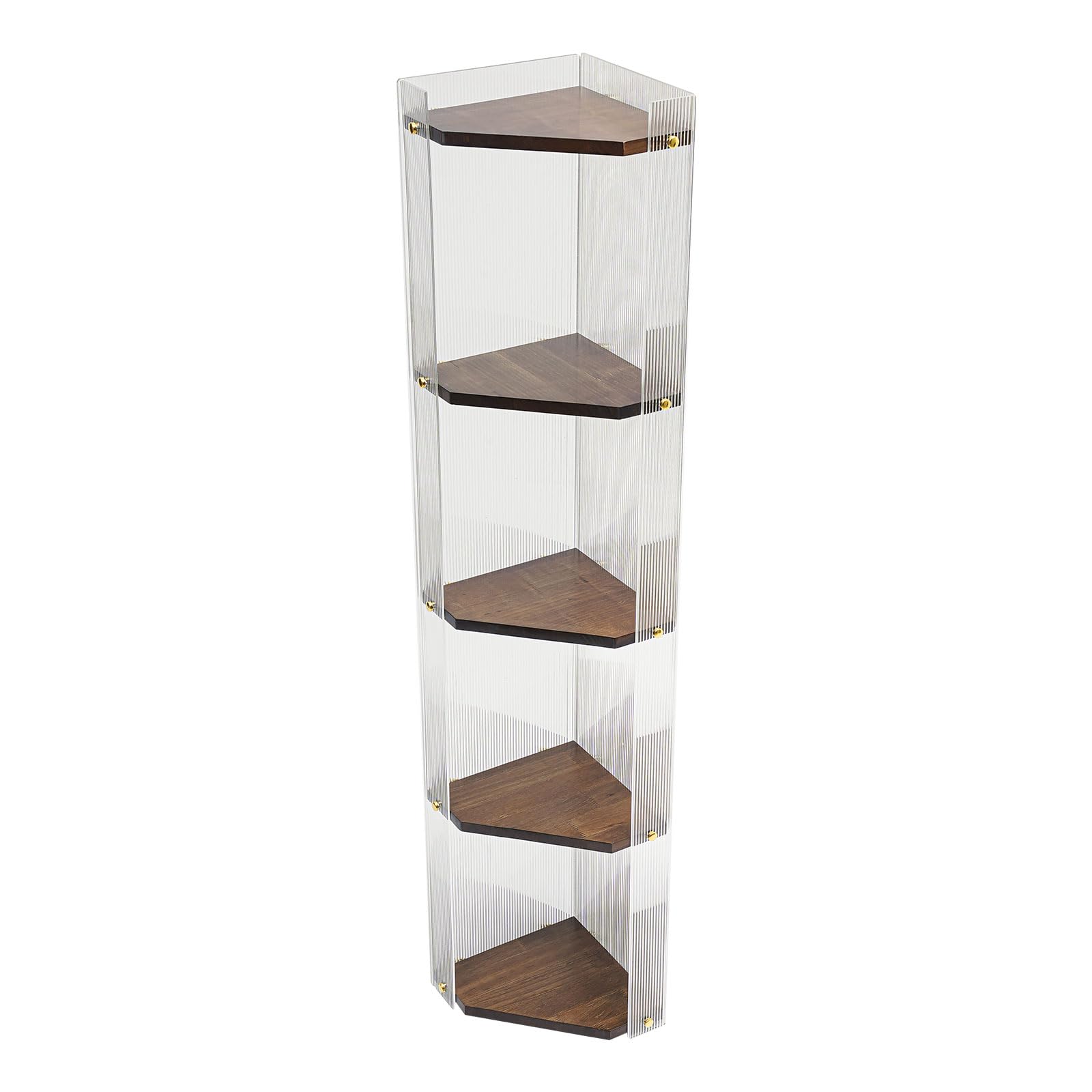 5-stufiges Aufbewahrungsregal, Aufbewahrungsregal, Badezimmer-Organizer,Bücherregal aus Holz,Es kann Kosmetik-Organisator, Gewürzregal Toilettenartikel-Organisator 19.5 * 120cm