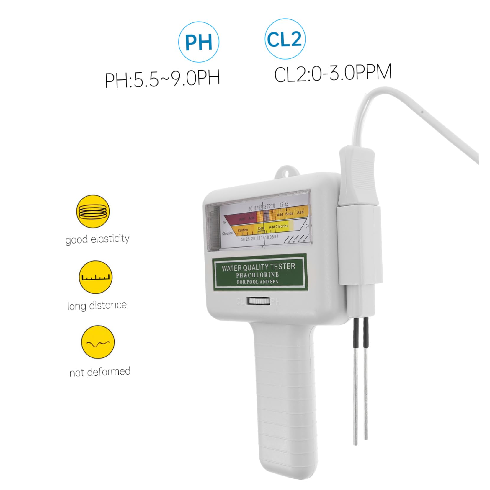 Comprobador de Calidad del Agua de Piscina Pc101, Lectura Fácil