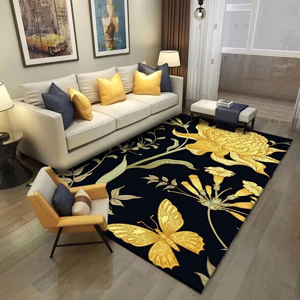 Tapis de table de salon effet doré pour sublimer votre séjour moderne