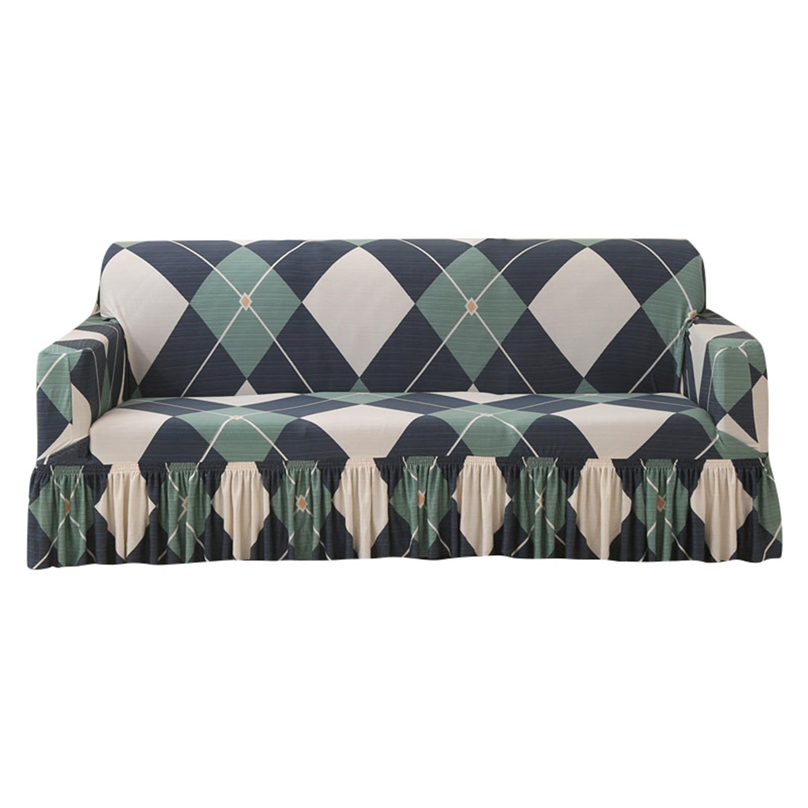 Mllepjdh Sofa Slipcover for 3 Seater, Slip Resistant with Armrests Printed Couch Protector, Machine Washable Color Optional Sofa Protector