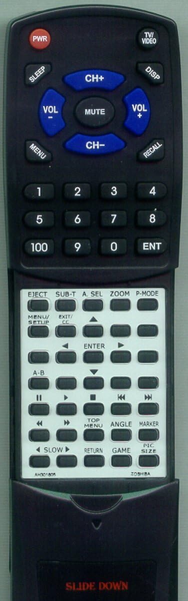 Replacement Remote Control for Toshiba 20HLV86S, 20HLV16S, AH301805, 19HLV87, 23HLV87