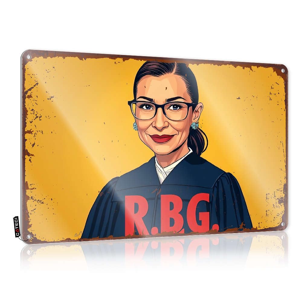 Humor Retro Wall Art, Tinsign Affirmation Ruth Bader Ginsburg, Justice Of The Supreme Court. | Farmhouse Dorm Decor(30X40CM)
