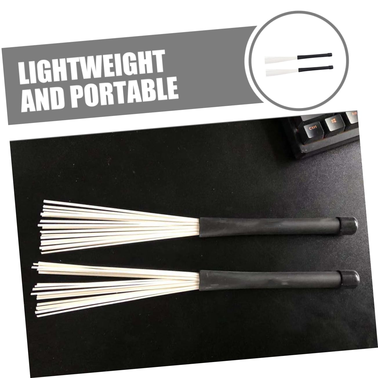 ibasenice 10piezas Cepillo De Retráctil De Nylon Para Jazz Juego De Accesorios De Percusión Para Batería Flexible y Duradero Para Músicos Escenarios Diversos