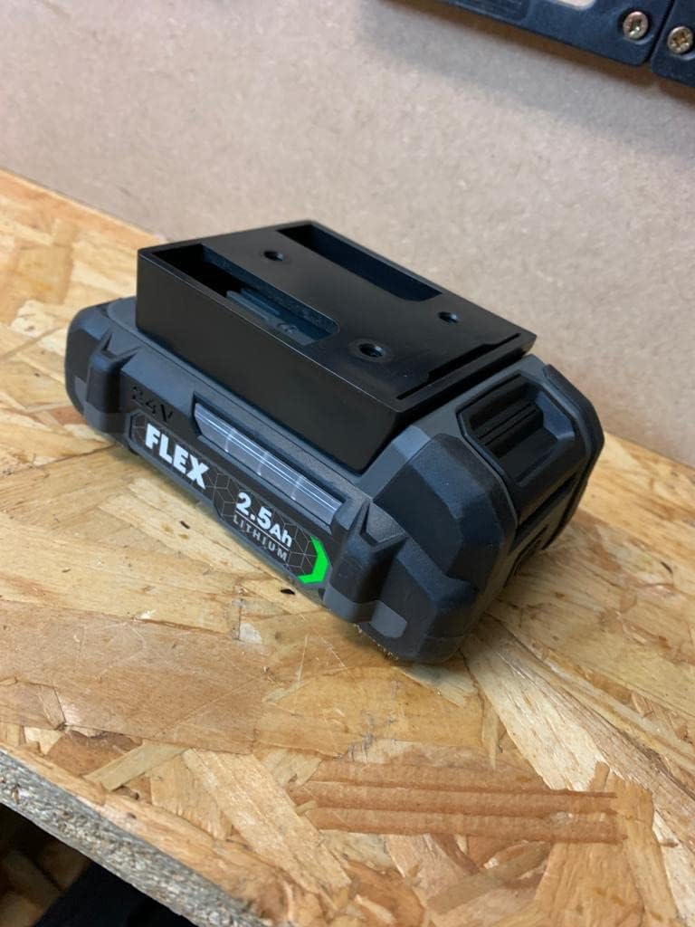 StealthMounts Battery Holder Compatible with Flex 24V (6 Pack) - Black | StealthMounts Battery Mounts | Made in the UK