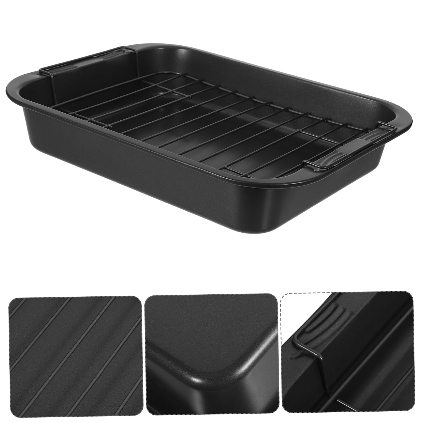 Alipis 1 Ensemble ustensiles de cuisson antiadhésifs plat de cuisson moules à pâtisserie non plaque de four profonde moules à biscuits pour la cuisson Acier Carbone