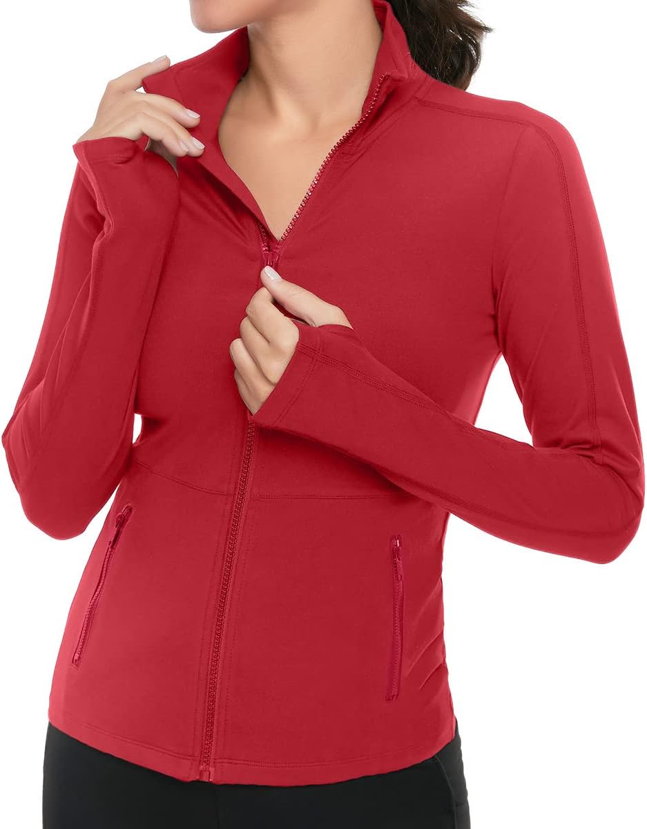 VUTRUWomen's Workout Yoga Jacket Full Zip Running Track Jacket