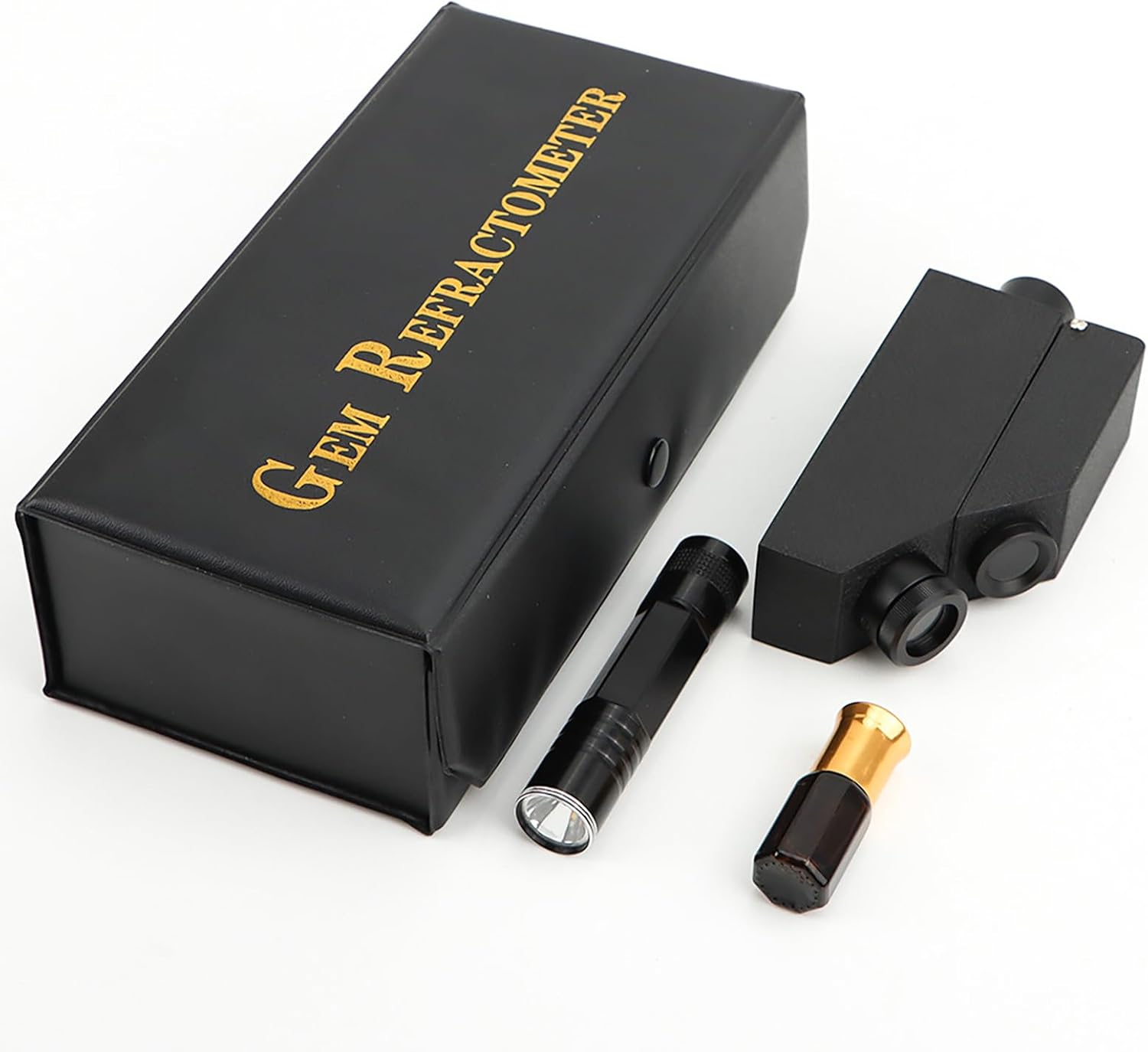 Gemstone Refractometer, Portable Jewelry Tester Refractive Index 1.30-1.81 / Accuracy 0.01, Lab Refractometers for All Stones